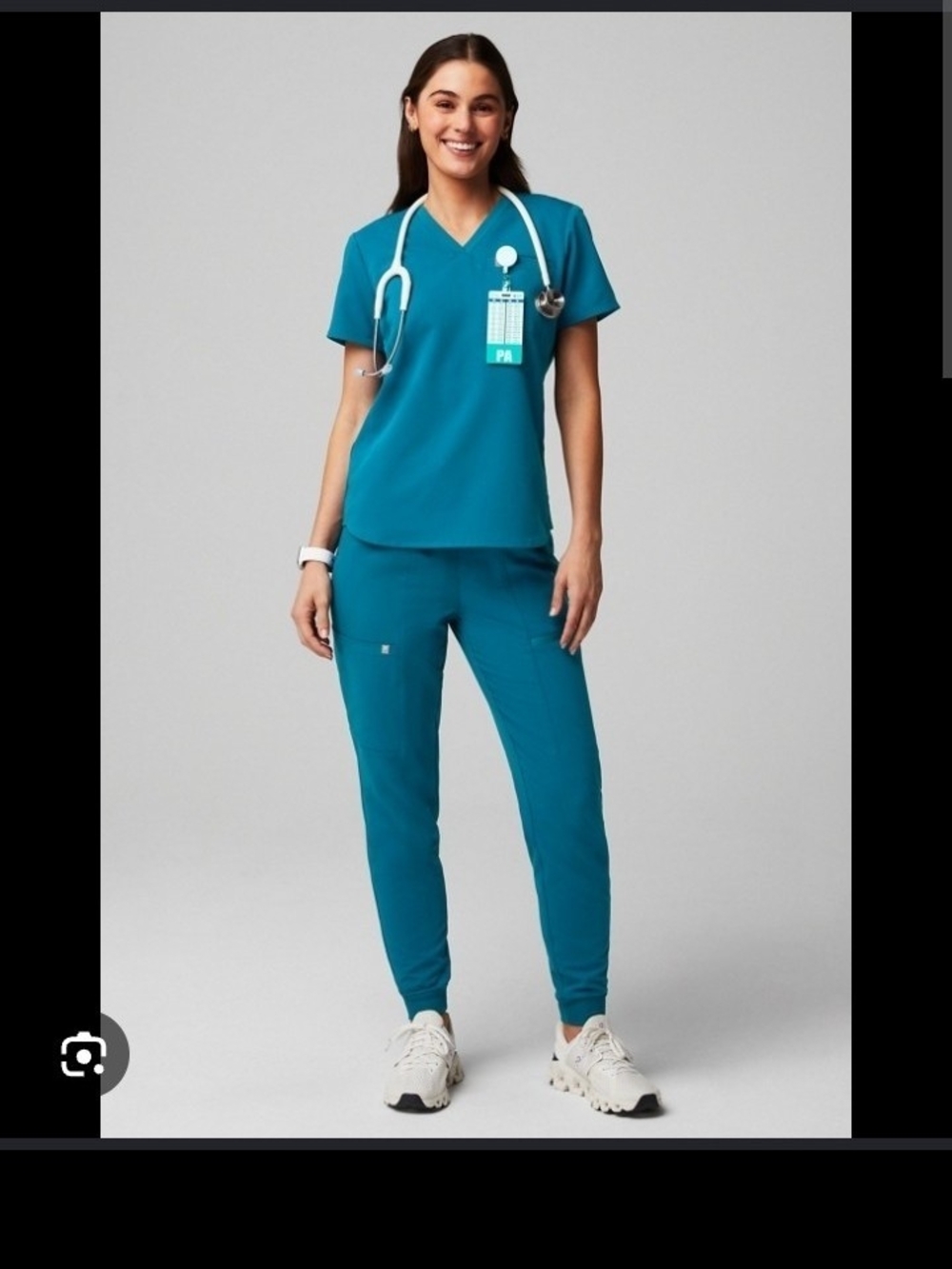 Fabletics Teal Jogger Scrub Pants - Women's Track Joggers